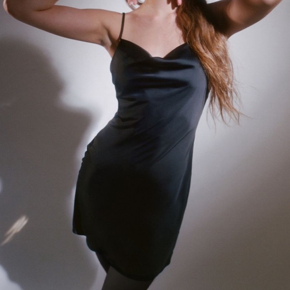 UO Mallory Slip Dress Black